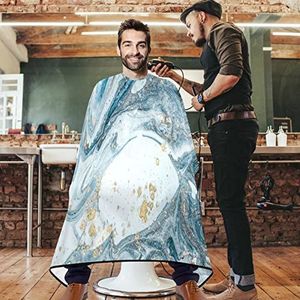 Kapperscape marmer blauw wit lagen voor kapsalon bescherming professionele kapperscape kapperscape kapperscape voor het verven haarstylisten knippen haar 140 x 168 cm