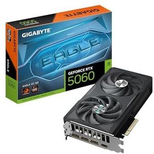 GIGABYTE GeForce RTX 5060 Eagle OC 8G grafische kaart, 8 GB 128-bit GDDR7, PCIe 5.0, WINDFORCE koelsysteem, GV-N5060EAGLE OC-8GD videokaart