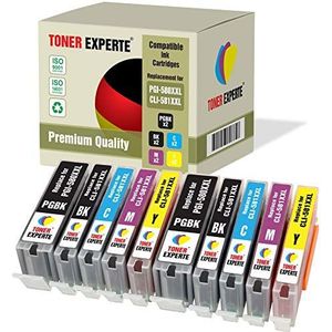 TONER EXPERTE® Set van 10 Inktpatronen Compatibel met PGI-580XXL CLI-581XXL PGI-580 CLI-581 XXL voor Pixma TS6150 TS6151 TS6250 TS6351 TS705 TR7550 TS8150 TS8151 TS8152 TS8250 TS8351 TS8352 TR8550 TS9150 TS9155