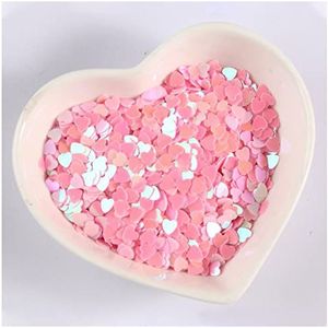 Confetti 2.7-5.5mm Magic Color Heart Shape Pailletten Kleurrijke Confetti Paillettes Nail Art Decor Diy Materiaal Spangle Nailart Gouden confetti (Color : Magic Pink, Size : 2.7mm)