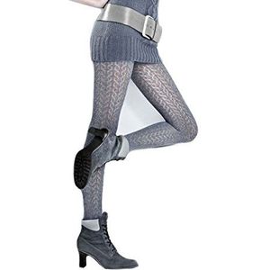 MARILYN Klassieke tijdloze mesh-katoenen panty, 120 denier, blauw (granaat), 40-42