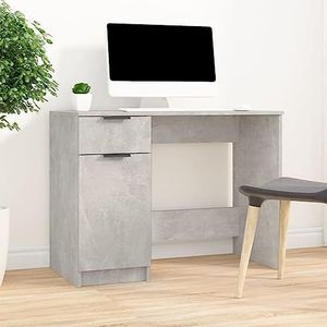 XGWKCNV Furniture select-Bureau Beton Grijs 100x50x75 cm Engineered Wood