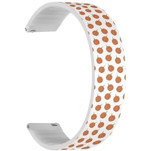 RYANUKA Solo Loop Strap Compatibel met Amazfit Bip 3, Bip 3 Pro, Bip U Pro, Bip, Bip Lite, Bip S, Bip S lite, Bip U (oranje pompoen behang) Quick-Release 20 mm rekbare siliconen band band accessoire,