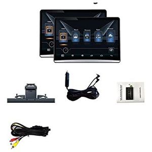 Draagbare dvd-speler voor videospelers op hoofdsteunen in auto's Auto Hoofdsteun Display Multifunctionele Tablet Touch Screen 4K Filmspeler Auto Achterbank TV Monitor Link HDMI Out met HD-roterend sch