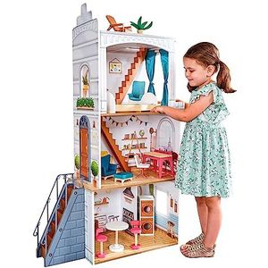 KidKraft Rowan Houten Terras Poppenhuis met 13 Accessoires