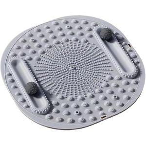 Vexorium Voetmassagemat, acupressuurdrukpuntkussen voor voeten, ontspanning, verlicht stress, lichaamsvormende oefening met massagebal, grijs