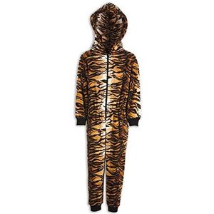 Camille Kinderen Dierenprint Onesie Pyjama Sets 9-11 Years Gold Tiger
