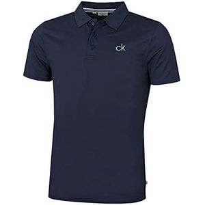 Calvin Klein Heren Central Light Wicking Golfpoloshirt - Marine - L
