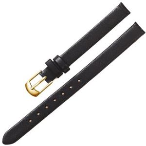 LUGEMA Koeienhuid Horloge Band Echt Leer 8MM 10MM 18mm 20mm 22mm Gladde Horlogeband Riem Compatibel Met DW Horloges Galaxy Horloge Gear S3(Gold Black,8mm)
