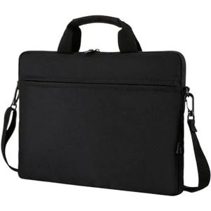 Laptoptas Mouw Schouder Handtas Notebook Aktetassen 13.3 14 15.6 inch Geschikt for Lenovo/HP/Huawei/Asus/Dell/Samsung (Color : Black, Size : 15.6inch)