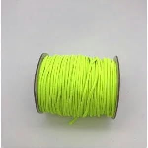 5 yards 2 mm kleurrijke beste kwaliteit ronde elastische band ronde elastische touw rubberen band elastische lijn DIY naaien accessoires-fluorescerend groen