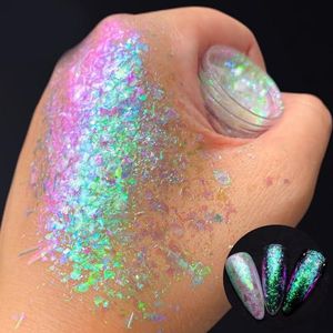 Reflecterende Glitter Poeder Pailletten Crystal Pigment Dip Poeder Levert Decoratie