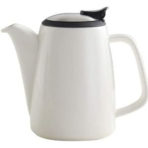 Japanse Theepot Theepot Huishoudelijke Hittebestendige Keramische Theepot Theeservies Koffiepot Brouwen Container Theeketel Kookplaat(White,920ml)