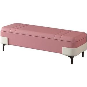 Voetenbank Bedkruk aan het einde van het bed Huishoudelijke schoenwisselkruk Opbergkruk met opbergruimte for de woonkamer Creatieve kruk Zit (Size : Pink)