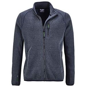killtec Mannen Full Zip Sweatshirt Arland MN Knitfleece JCKT A, Kleur: donker marine, Grootte: L