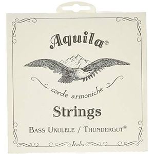 Aquila 68U Bass Ukulele Snaren Thundergut, GDAE, Tuning Stabiliteit [Set van 4] Wit