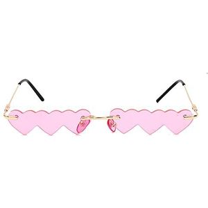 GALSOR Amerikaanse stijl persoonlijkheid liefde feest bril samengevoegd perzik hart straat zonnebril (kleur: roze, maat: vrije maat)