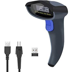 NETUM Draadloze Barcodescanner Handheld CCD-barcodelezer (2,4 GHz draadloos en USB 2.0 bedraad) Barcode-handscanner, Ondersteunt voor MAC, Windows-pc, Laptops W6