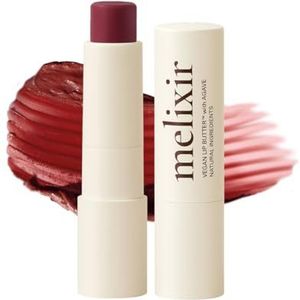 Melixir Vegan Lip Butter #11 Autumn Rain (9 kleuren), getinte lippenbalsem, verzorgend, hydraterend, zonder bijenwas en vaseline, opbouwbare kleur, veganistische verzorging, dagelijks gebruik, 3,9 g