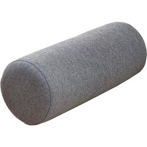 Cilindervormig Kussen, Rond Cervicaal Rolkussen, Cervicaal Nekrolkussen Met Afneembare Linnen Hoes Met Ritssluiting, voor Hoofd, Nek, Rug En Benen(Donkergrijs,20cmx80cm)