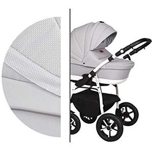 Reissysteem 3in1 Isofix Buggy Pram Carrycot Pushchair Zipy Q door ChillyKids 2in1 without baby seat Concrete White ZQ/134C