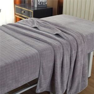 Massagebedlaken Met Gezichtsgat, Vervangende Hoes For Schoonheidssalon, Spabed, Gewatteerde Katoenen Hoes For Massagetafel, Wasbare Hoeslakens For Schoonheidssalons(Grey,Blanket 100 cm x 190 cm)