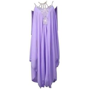 Yhwacyznm Latijns Amerikaanse wedstrijdjurk voor dames Professionele salsa tango outfit Cha Cha dansrok Zachte ademende kleding balzaal slipjurk,Purper,L