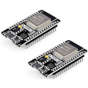 ELEGOO 2 STKS ESP-WROOM-32 Ontwikkelingsbord Micro-USB, 2.4GHz Dual Mode WiFi+Bluetooth Dual Core Microcontroller voor Arduino IDE, Ondersteuning AP/STA/AP+STA, CP2102 Chip