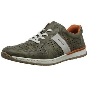 Rieker Heren voorjaar/zomer B5135 sneakers, Groen Olive Cement Amaretto 56, 41 EU