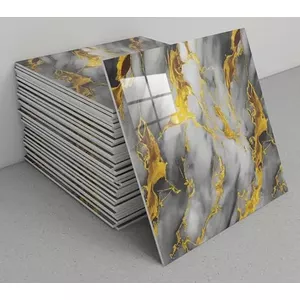 Commomy 10 stuks Peel and Stick tegels backsplash mat - 28 x 30 cm dunne PVC 3D pel-en-plak wandtegels lange visschubben plak tegels voor keuken, slaapkamer, woonkamer, huurders, camper