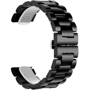 22 mm horlogeband roestvrij staal hout geschikt for Samsung Watch 3 41 mm 45 mm bands band geschikt for Huawei Watch 2 polsbandje snelsluiting (Color : Black, Size : 22mm)
