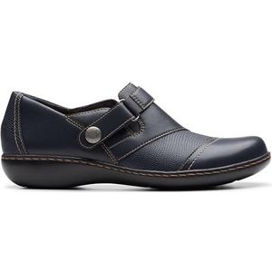 Clarks Ashland Gem Loafer voor dames, marine leer, 7.5 UK Wide