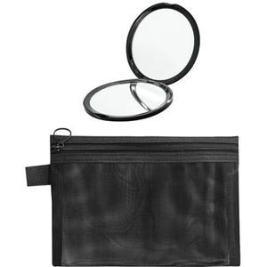 1 Spiegel, 1 Zak, Compacte Spiegel, Handspiegel, Zakspiegel, Reisspiegel, Make -Up Spiegel, Zakspiegel Voor Vrouwen, Vouwspiegel