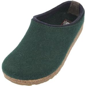 Haflinger Pantoffels dames en heren Grizzly Kris 711056, grootte:38, kleur:Groen