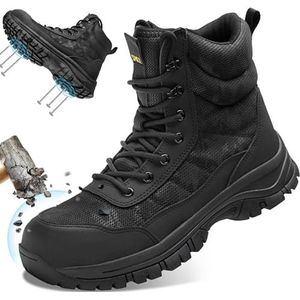 SPIEZ Veiligheidsschoenen Heren met Stalen Neus, Antislip & Antiperforatie Werkschoenen, Met Zijrits, Lichtgewicht en Comfortabel voor Bouw, Magazijn & Werkplaats, Maat 41