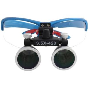 Binoculaire Loepen Van Optisch Glas, Draagbaar Tandheelkundig Glas, Verstelbare Pupilafstand, Voor Orthopedie, Microchirurgie, Kaakchirurgie,3.5-Blue