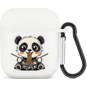 Kawaii Panda Japanse Ramen Noedels Leuke Case voor AirPods 2&1 Schokbestendige Beschermende Hoofdtelefoon Gevallen Cover Met Sleutelhanger voor Mannen Vrouwen