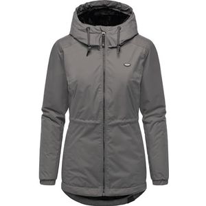 Ragwear Dames warme waterdichte winterjas met capuchon Dankka Warm YOUMODO XS-6XL, Stone Grey25, S