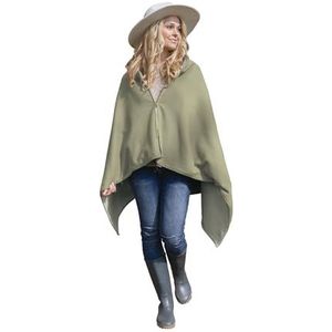 Heat Wrap - Verwarmde Poncho Draagbaar - Elektrische Deken - Fleece Binnenvoering - 3 Warmteniveaus - USB-batterij Inbegrepen - Machinewasbaar