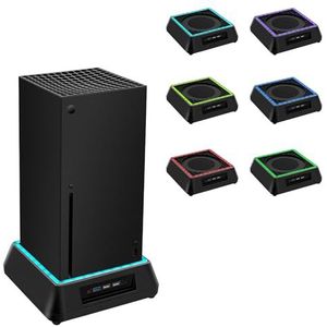 Koelventilator voor Xbox Serie X, Koelstandaard met LED-indicator, 4 Grote Ventilatoren en 3-Niveau Snelheid Koelsysteem voor Xbox Serie X - Zwart
