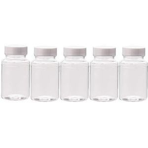 BSC WISSEN DE 5 Pack 100ML Water Sampling Gesteriliseerde Fles | Milieubemonstering Fles PS Plastic monster doseringsvorm fles, transparant