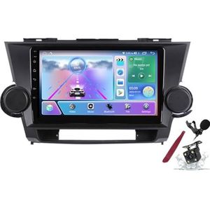 Android 15 Autoradio voor T-oyota Highlander (2007-2013) 9 inch 2K touchscreen 2000 * 1200 Android hoofdunit multimediaspeler met Carplay, GPS-navigatie, BT, 5G WiFi, DSP, SWC,Y2