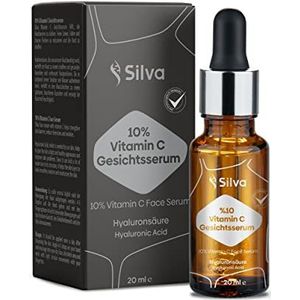 20 ml vitamine C-serum met natuurlijke veganistische ingrediënten, 10% vitamine C-concentraat en zonder chemicaliën, gezichtsverzorging tegen pigment, hyaluronserum voor acne en puistjes,