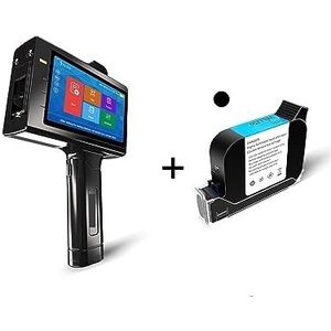 Handheld inkjetprinter, 25,4 mm intelligente handheld inkjetprinter is draagbaar, kan logo's, streepjescodes, 2D-codes, enz. afdrukken, eenvoudig te bedienen.,Kantoorprinter(Printer 1 black ink)