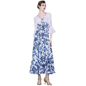 TJDWPRRD Wals Dansjurken voor Dames Professioneel Balzaal Dansen Prestatie Kostuums Foxtrot Flamenco Danskleding Elegant Salsa Tango Danskleding,Blauw,L