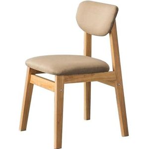 JLVAWIN Maaltijdstoelen, keukenstoel, moderne gestoffeerde eetkamerstoelen, bureaustoel, zijstoel met houten poten, 1 stuk (bruin)