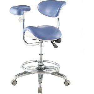 Krukken Tandartsstoel met zadel, verstelbare hoogte, 360 graden draaibaar, armsteun van PU-leer, veelkleurig