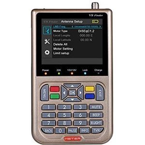 Satellietzoeker, V8 2/Finder Meter DVB-S/DVB-S2X Parabol Locator Finder Satelliet FTA Satellietontvanger Digitale TV HD LCD MPEG-2/4 H.264 Multifunctionele Digitale Satellietmeter (Color : V8 Finder