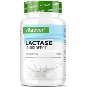 Lactase 13.000 Depot - 120 tabletten met depotwerking (Sepismart® Slow Release) - Hooggedoseerd met 13.000 FCC-eenheden - Voor lactose-intolerantie + melkintolerantie