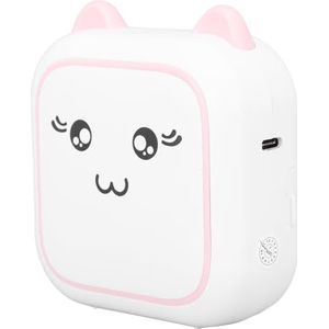 Miniprinter, Inktloze Zwart-wit Thermische Printer met Hoge Resolutie, 10 Mm/s, Weinig Ruis voor Notities (PINK)